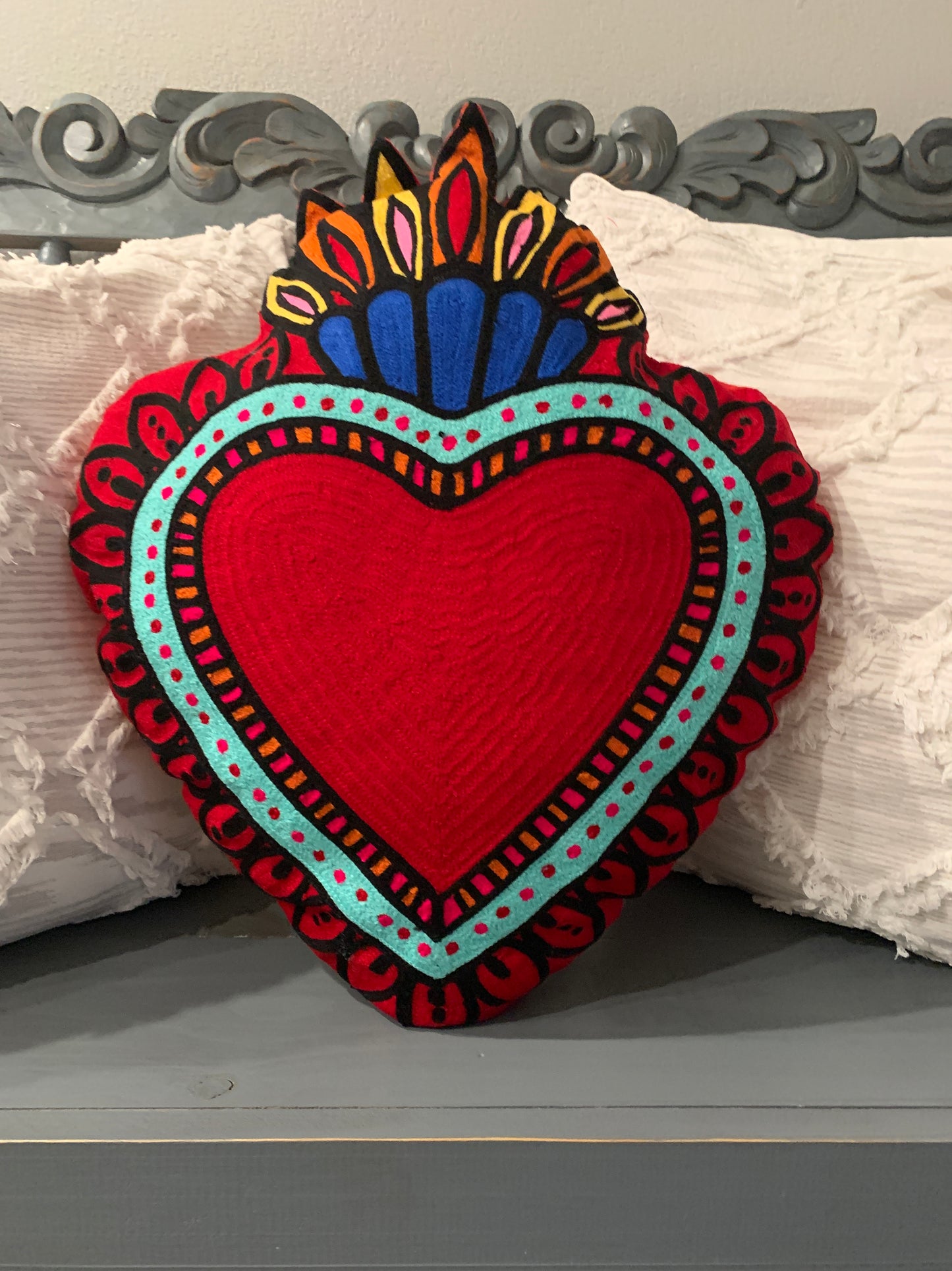 Sacred Heart Pillow (Red)